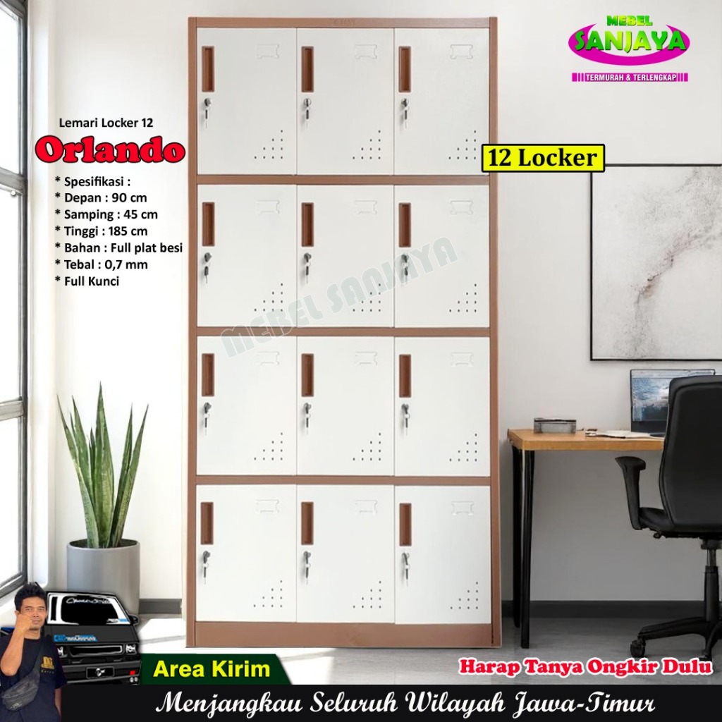 Lemari Loker Besi / Loker besi  / Loker Besi 12 Pintu / Locker Besi / Lemari Locker Karyawan