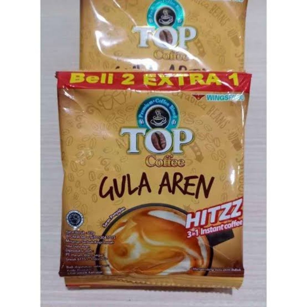 

Top Coffe Gula Aren 22G 1 Renceng Isi 15 Sachet