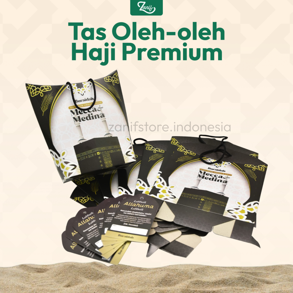 

Zanif Store - Ekslusif Tas Oleh Oleh Haji dan Umrah / souvenir / paper bag tali gift hampers Free Hang Tag / isi 50 pcs