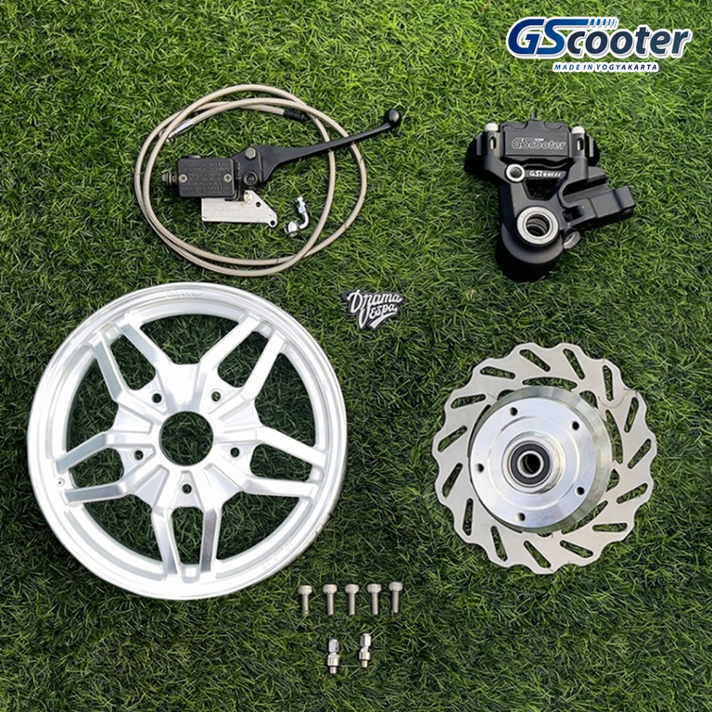Cakram Vespa Velg Spyder GScooter untuk vespa fork kaki 2 PX Exlusive Excel | Drama Vespa Scooter Sh