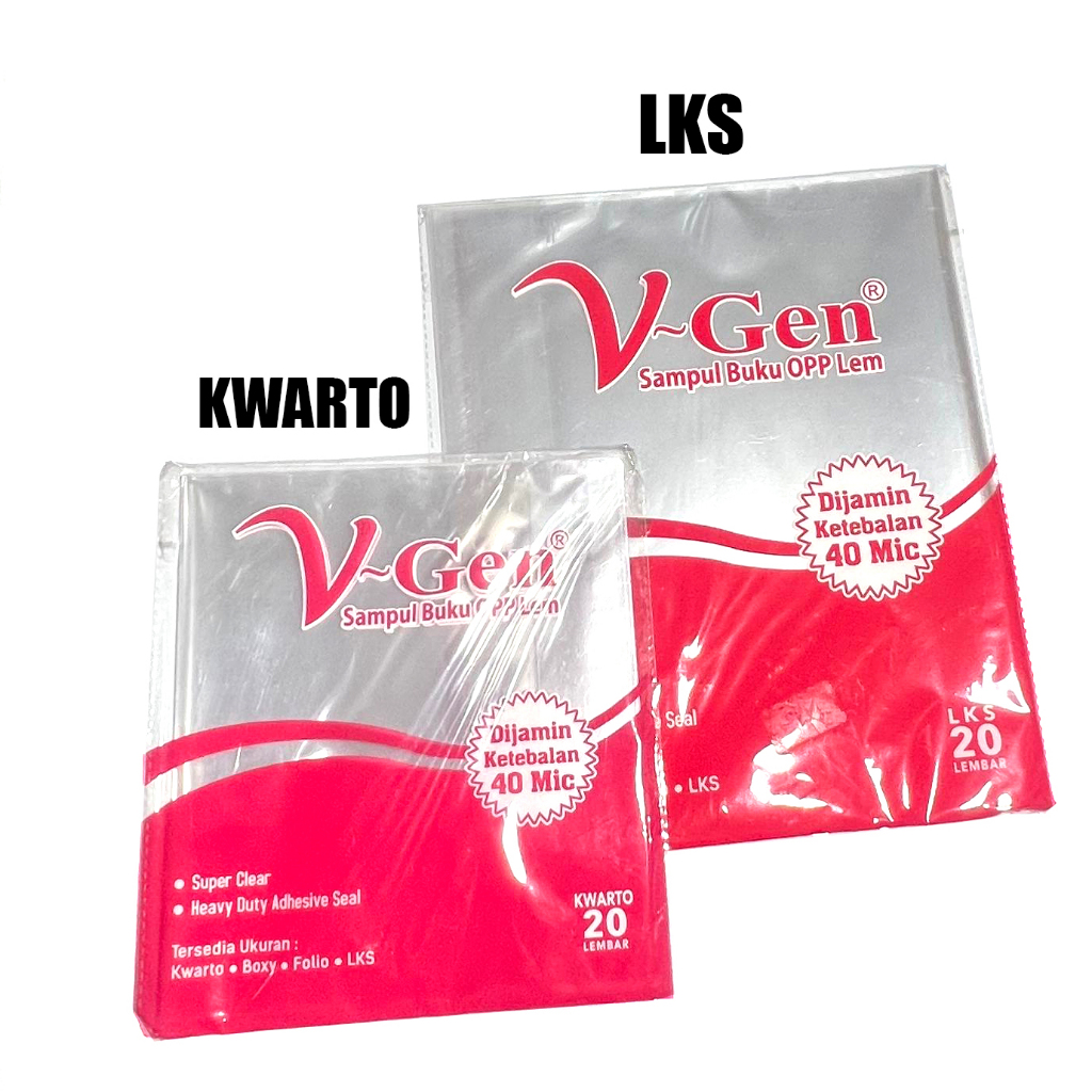 V-GEN Sampul Buku Bening Mika Plastik (Isi = 20 Lembar)