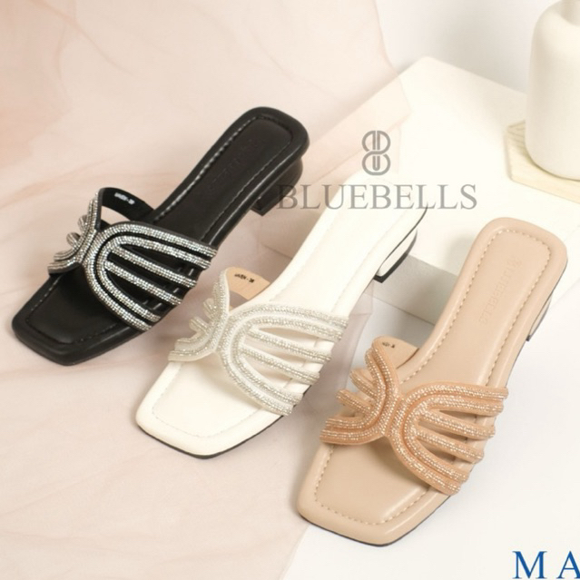 Bluebells - MAVEN Sandal Heels Wanita 3cm Sandal Glitter Permata
