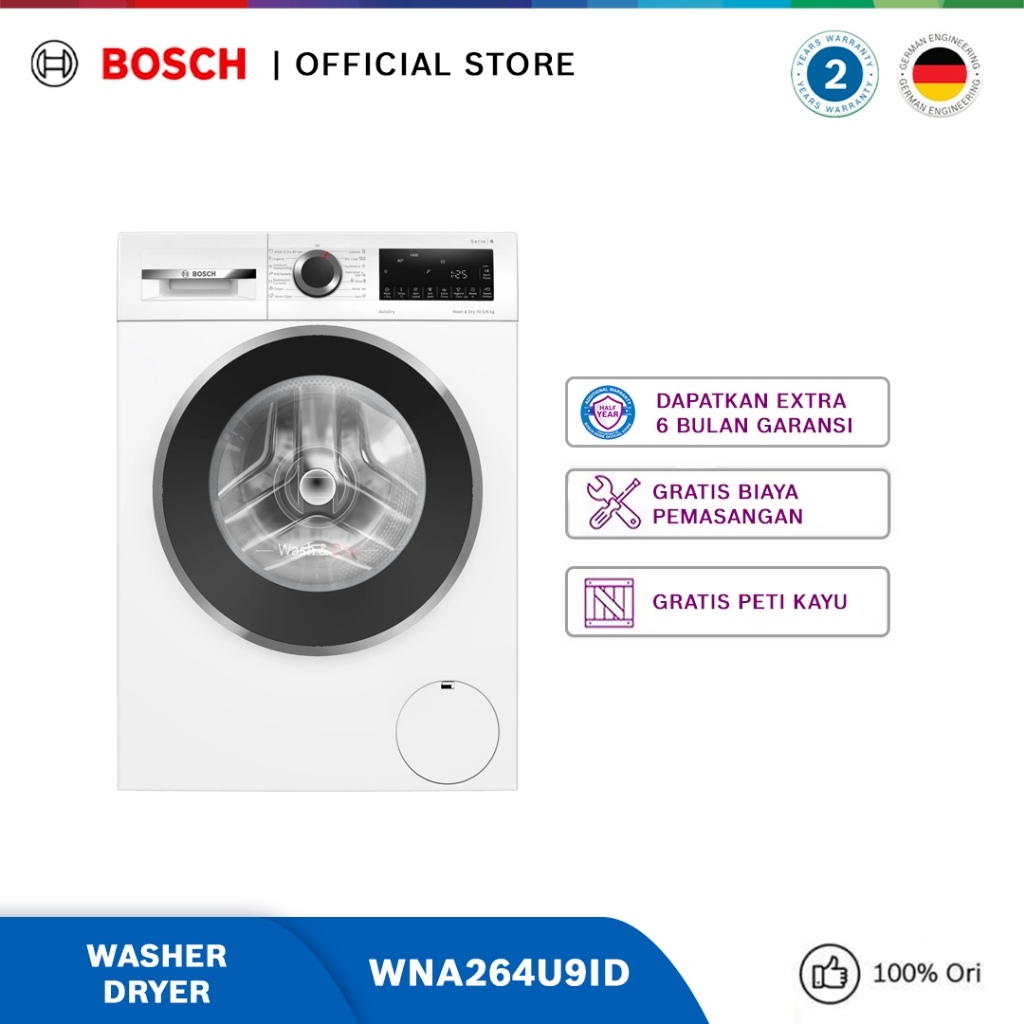 Bosch WNA264U9ID Mesin Cuci Pengering Seri 6