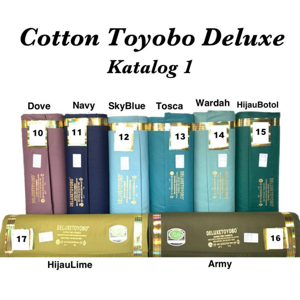 Variasi 2 (PER 1 ROLL) KAIN TOYOBO KHUSUS 4 WARNA Katun toyobo