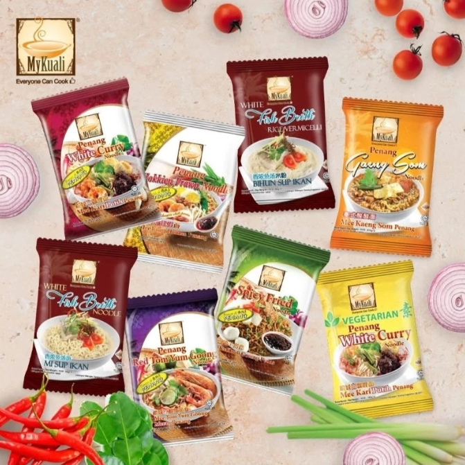 

Mykuali Penang Noodle Hokkien Prawn White Curry Fish Broth | My Kuali Mie Instan MALAYSIA |