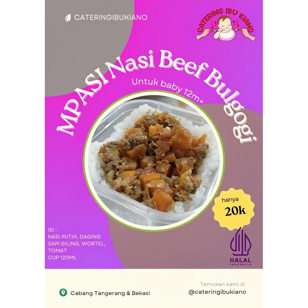 

Nasi Beef Bulgogi Catering Mpasi Bayi Frozen