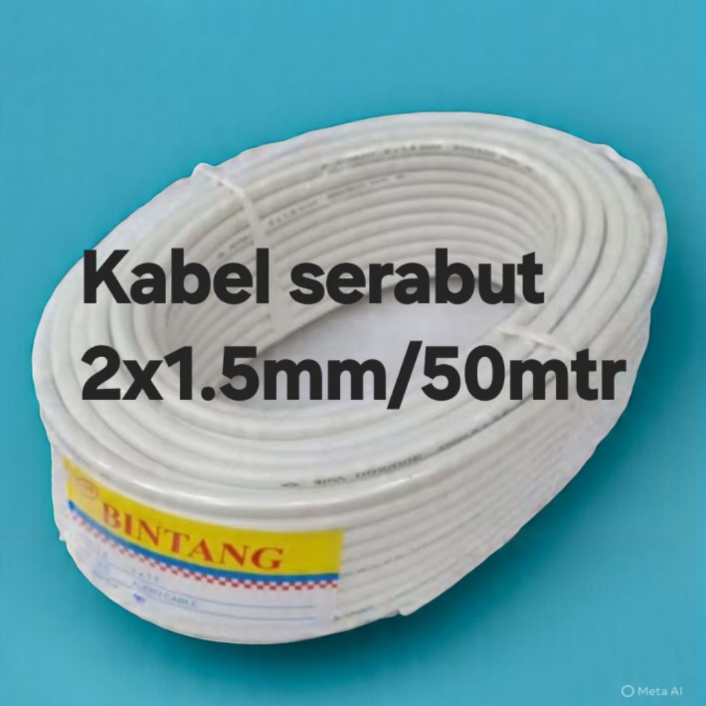 Audio Kabel serabut 2 x 1.5  harga per 1 Roll