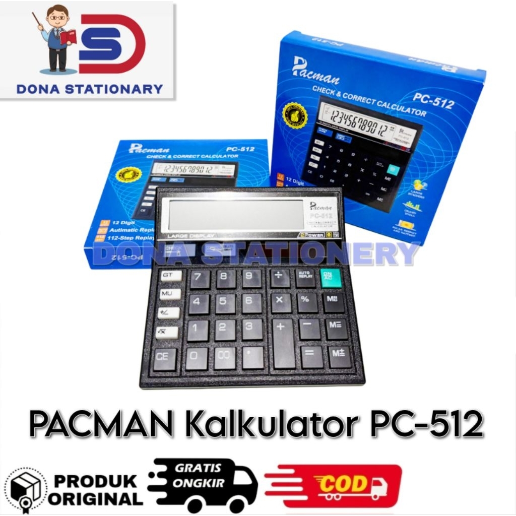 

PACMAN Calculator PC-512 / Kalkulator Pacman Check and Correct