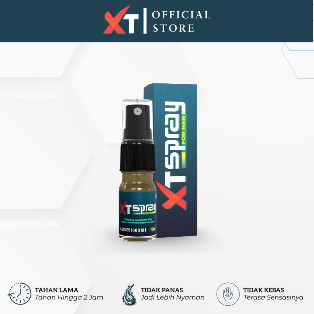 XT Spray obat kuat Pria Tahan lama pria Original herbal oles ASLI 100% AMAN BPOM HALAL