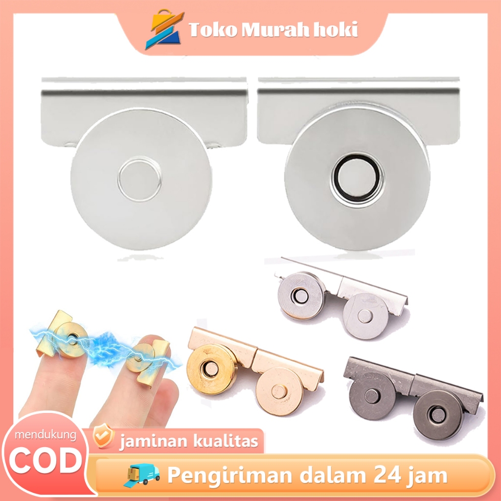 10 Pair Kancing Magnet Tas Dan Dompet Kunci Klip Tas Magnet Bag Lock Kunci Klip Tas Magnet