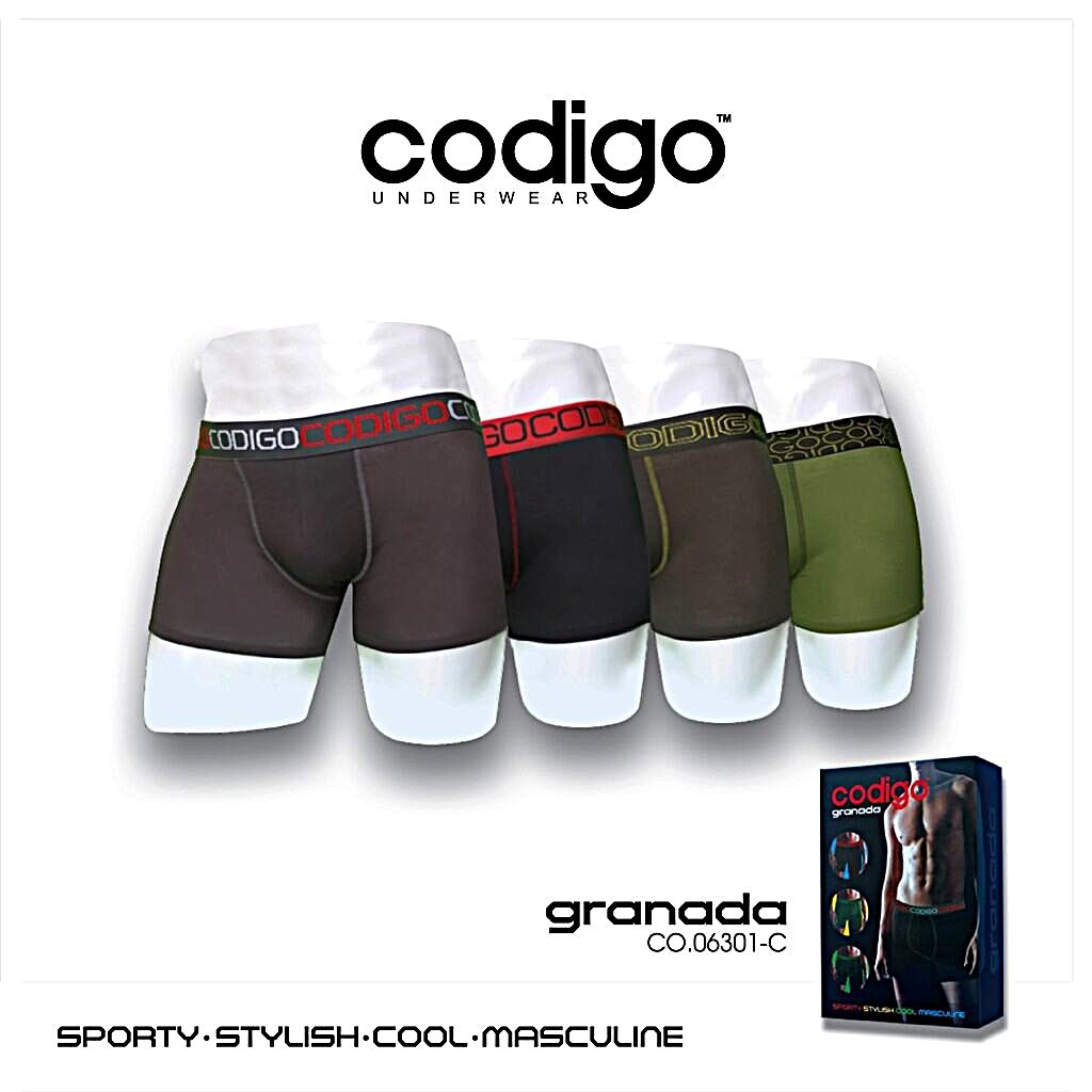 Celana Dalam Boxer Pria Codigo Granada 06301 - CD Boxer Pria Dewasa CD Codigo Boxer Bahan Katun