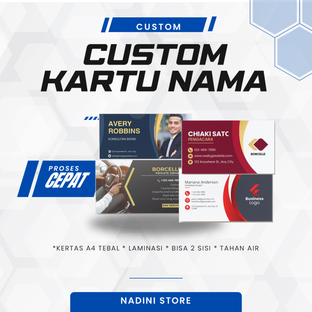 

Custom Kartu Nama Kertas Lineal Tebal Berkualitas