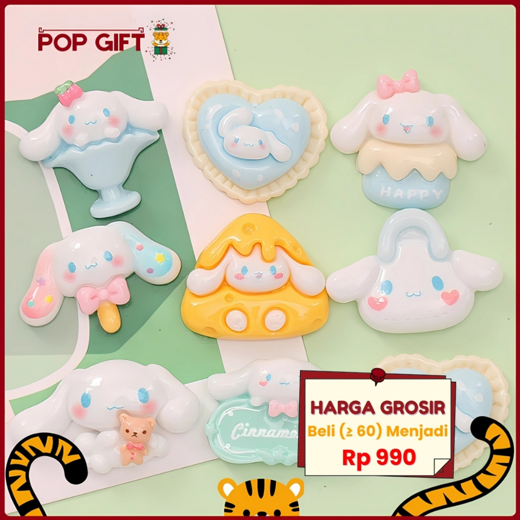 

PG Stiker 3D Resin Clay DIY Aksesoris Dekorasi Case HP Botol Minum Motif Cinnamoroll Mainan