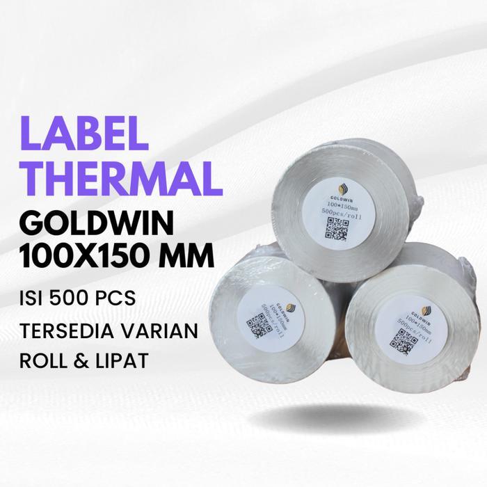 

Goldwin Kertas Label Printer Thermal Polos 150 X 100 MM Isi 500 PCS