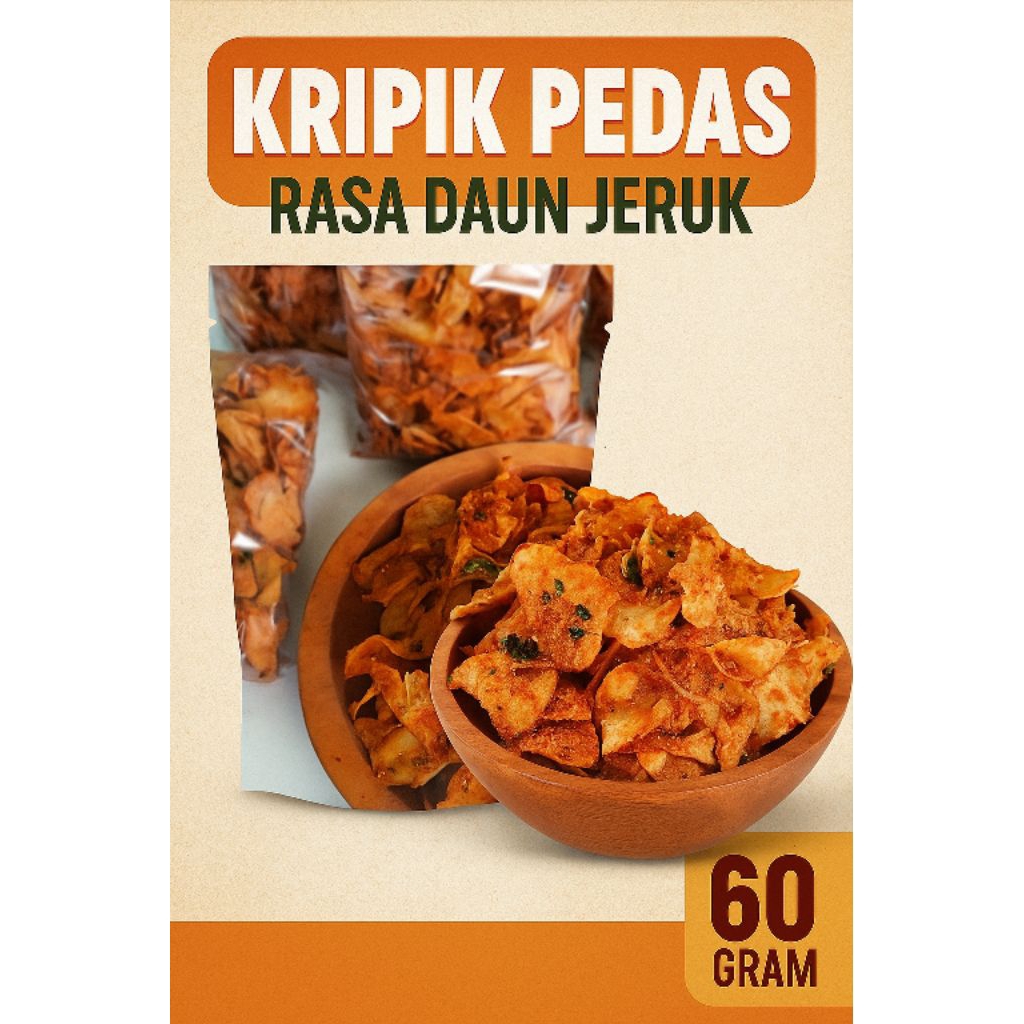 

KERIPIK SINGKOK PEDAS JERUK 50gr//Teman asik setiap