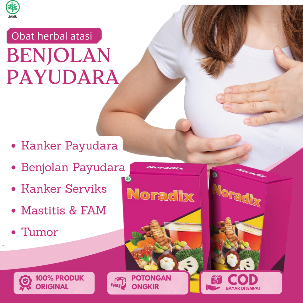 

NORADIX teh herbal atasi kaker payudara tumor kanker dan kista