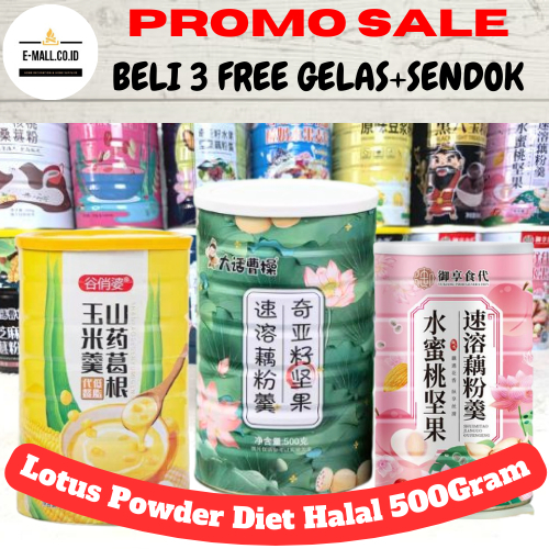 

Lotus Powder Bubuk akar teratai Diet Halal Lengkap 500gram sehat BELI 3 DAPAT GELAS+SENDOK Bisa Bayar Di Tempat COD