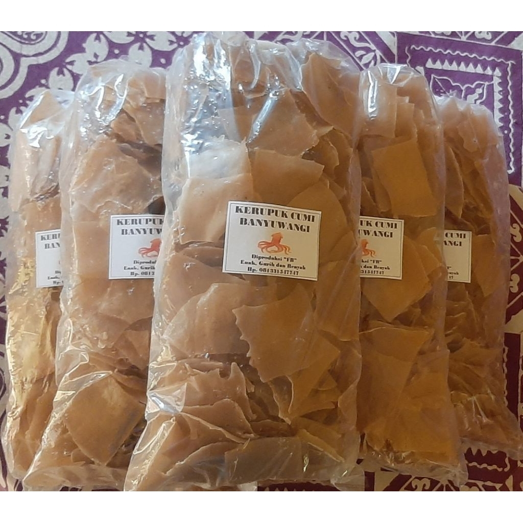 

Kerupuk Cumi Banyuwangi "FR" 500gr gurih, enak dan renyah(tanpa dijemur)