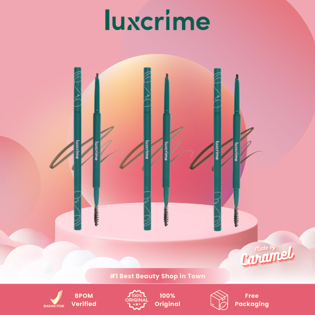 LUXCRIME Slim Triangle Precision Eye Brow Pencil All Shades Ash Brown Dark Brown