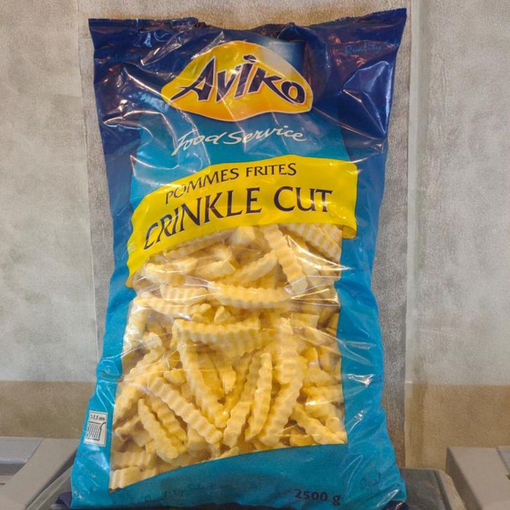 

Avico Kentang Crinkle Cut 12 MM Frozen Potato (Frozen Food)