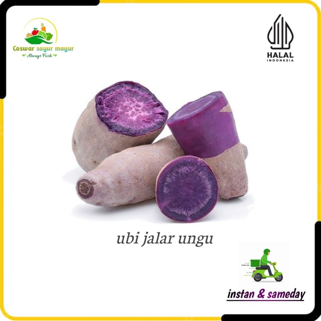 

{ 500 gram } ubi jalar/ubi jalar ungu legit lezat jalar ungu
