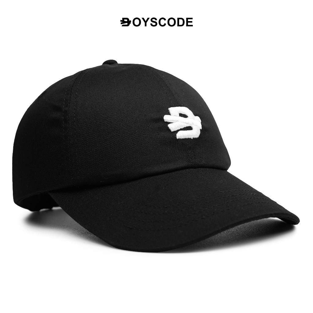BOYSCODE Topi Baseball Distro Polo Cap Pria Wanita BIG LOGO Hitam / Topi Golf / Topi Basic Casual