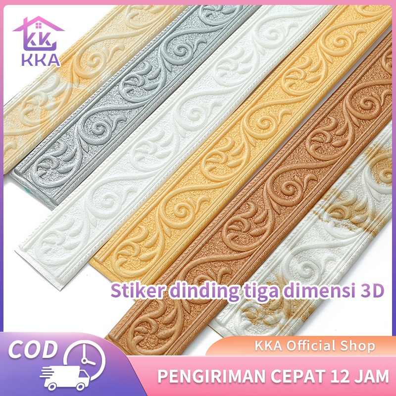 【1.15Meter】Wall Border List Foam 3D Wallpaper List Dinding Border Plafon Stiker Dekorasi Dinding Lis