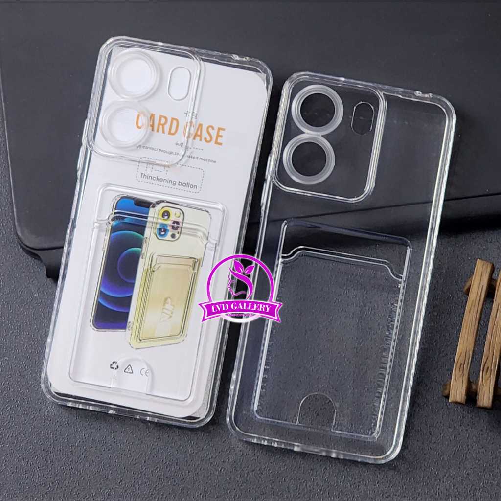 Redmi A1 Redmi A2  Redmi 12 4G Redmi 12C Redmi 13C Redmi Note 7 Clear Card Case  Slot Kartu Case Ben