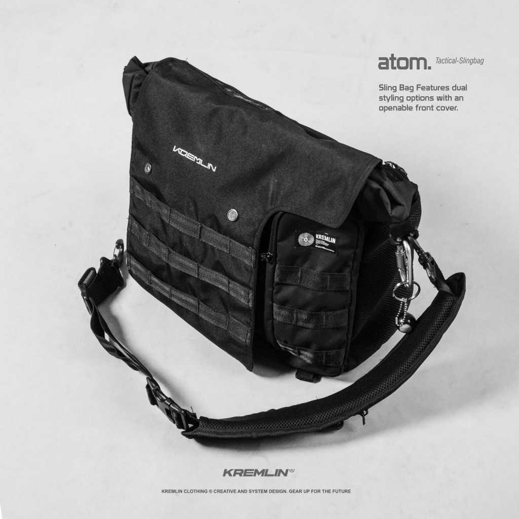 KREMLIN Tactical Slingbag Tas Selempang Black - ATOM