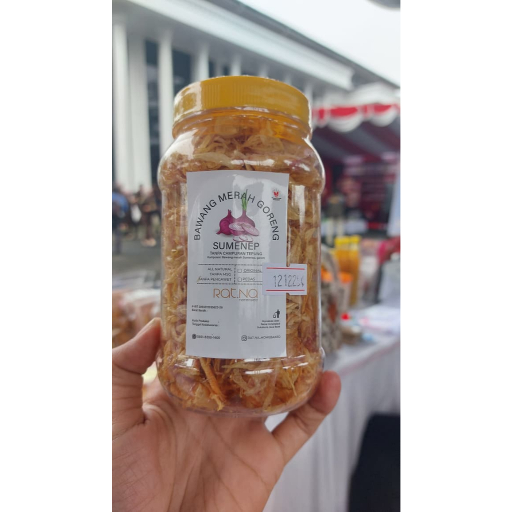 

Bawang Merah Goreng Sumenep Premium Murni Tanpa Tepung Non MSG 500 ml | BawGor Brambang Renyah