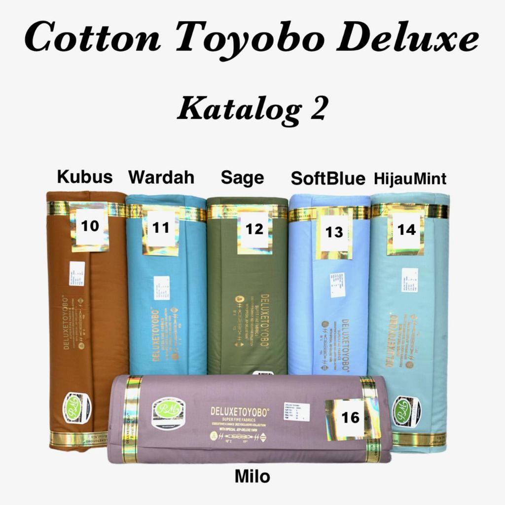 Variasi 2 (50cm) Kain Katun Bahan Toyobo Tojiro Meteran Banyak Warna Murah Katun toyobo