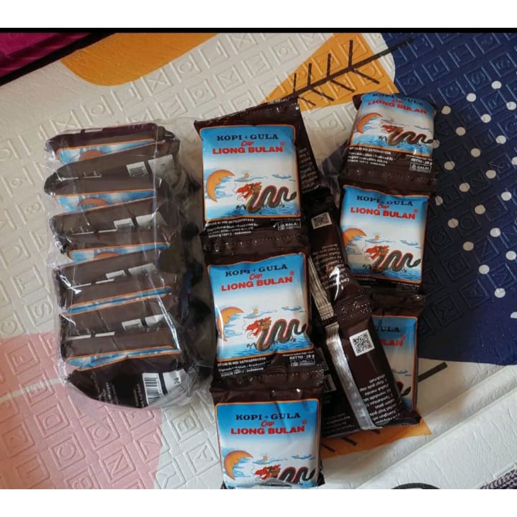 

1pak 2renceng 20sachet kopi liong bulan khas bogor kopi hitam kopi gula