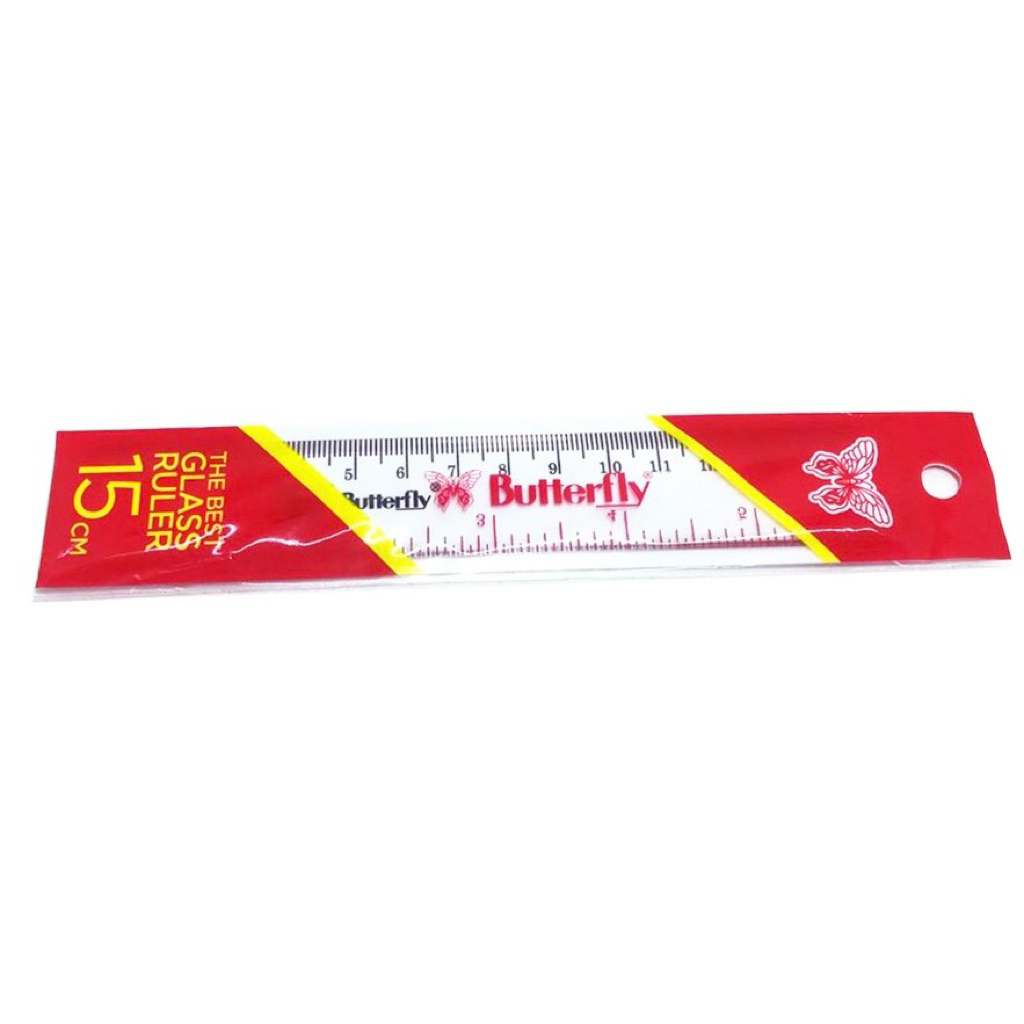 

PENGGARIS/MISTAR/RULER/GARISAN PLASTIK BUTTERFLY 15 CM