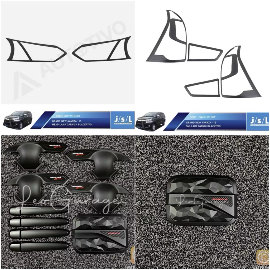 GRAND AVANZA XENIA 2015 2016 2017 2018 PAKET GARNISH DEPAN BELAKANG HEAD TAIL LAMP OUTER MANGKOK HAN