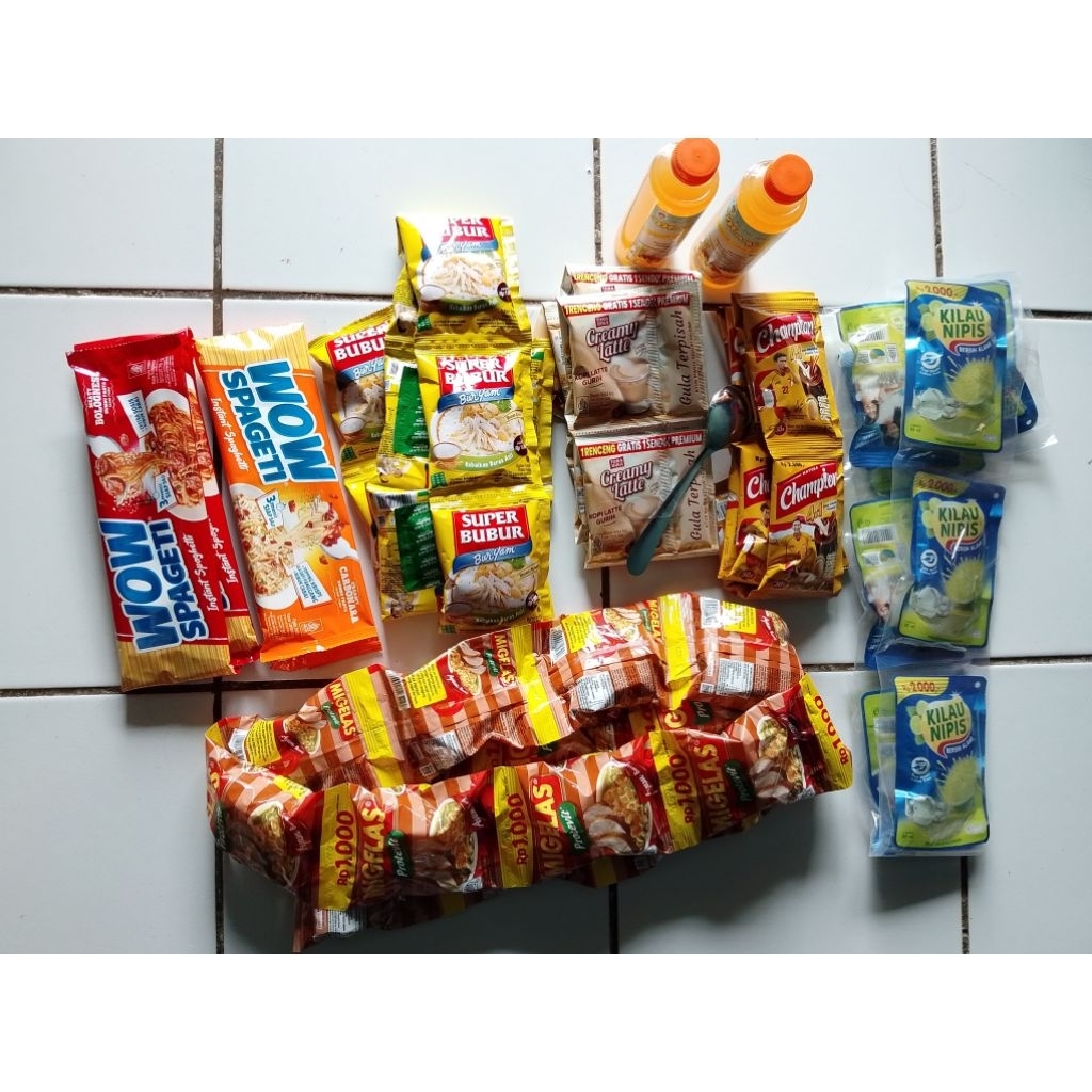 

Minuman Magida, Susu Champion, Kopi Creamy Latte, Mie Gelas Buryam, Sabun Kilau, Wow Spageti