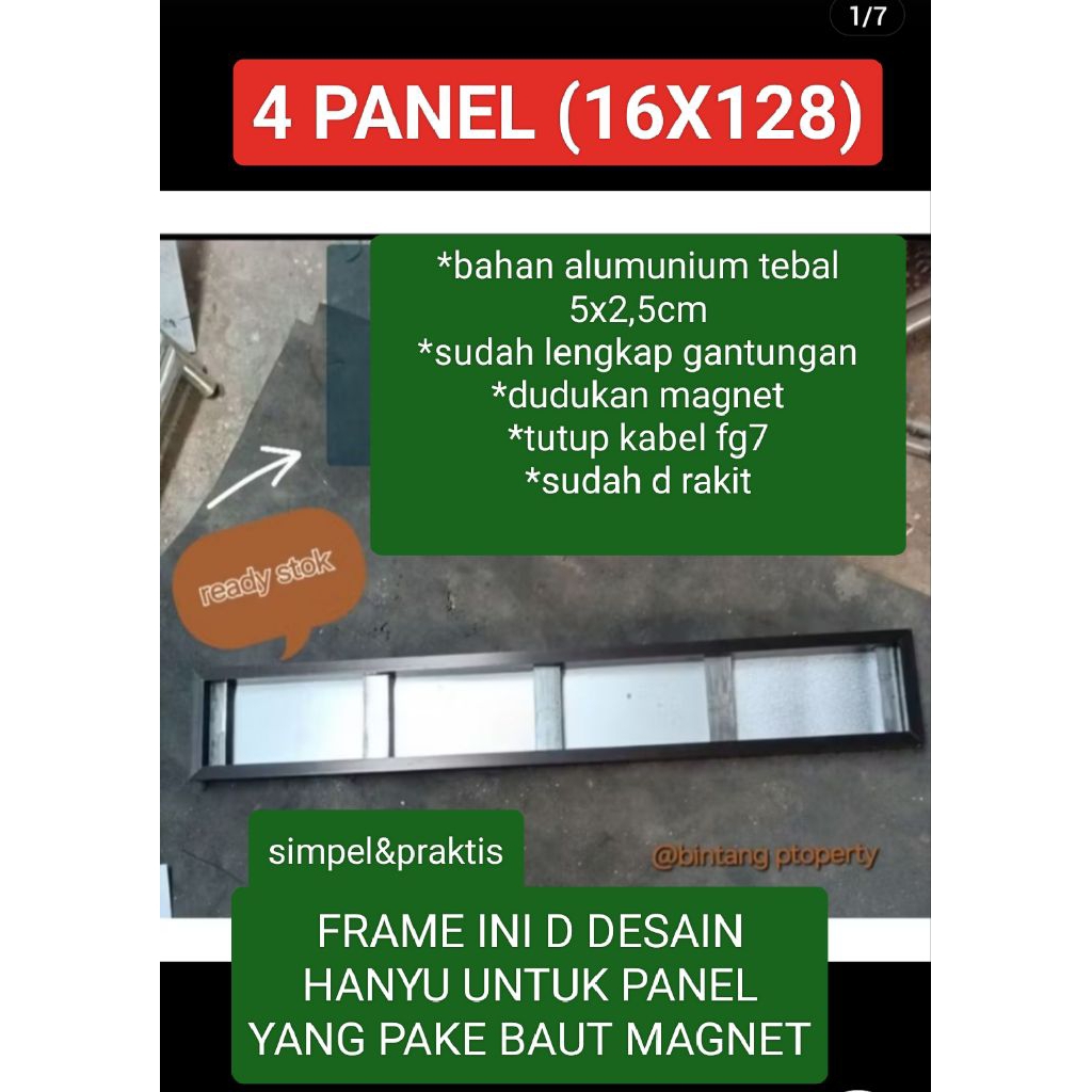 prame bingkay alumunium indor 4 panel /16x128. untuk p10 smd/dip.p5/p5 RGB.