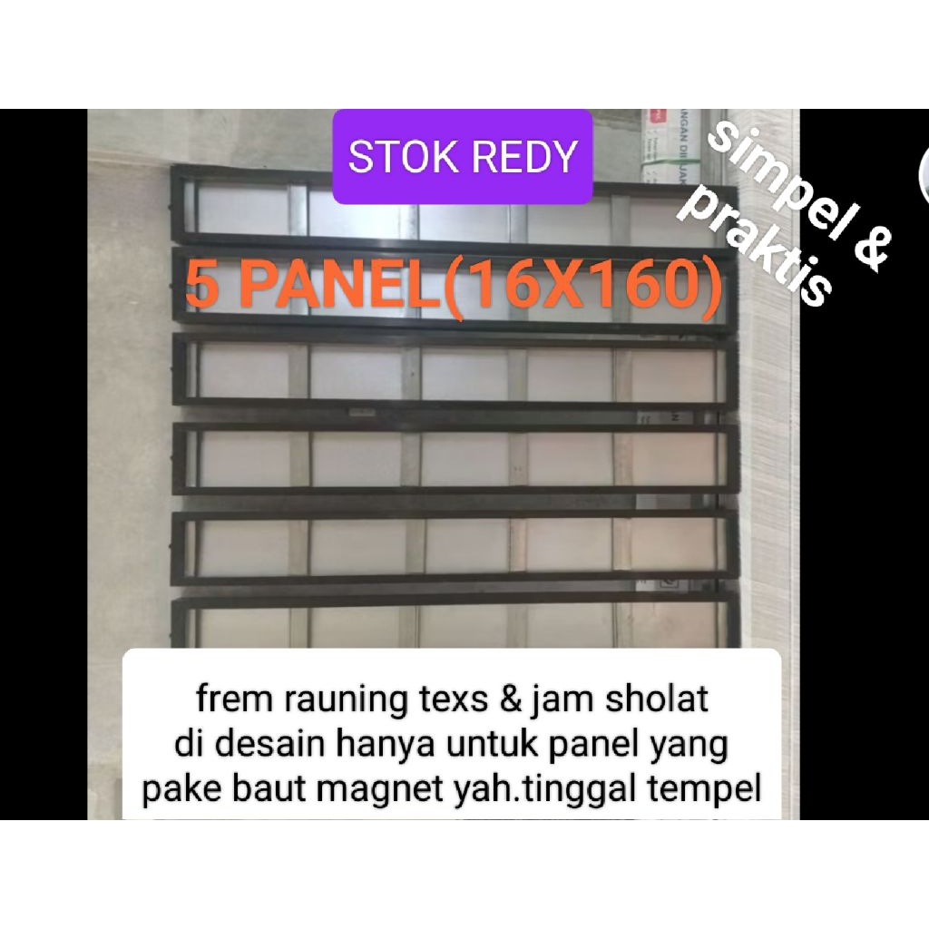 frame rauning texs 5 panel indor&out door ukuran 16x160.untuk p10 smd/Dip.p5/p5 RGB.