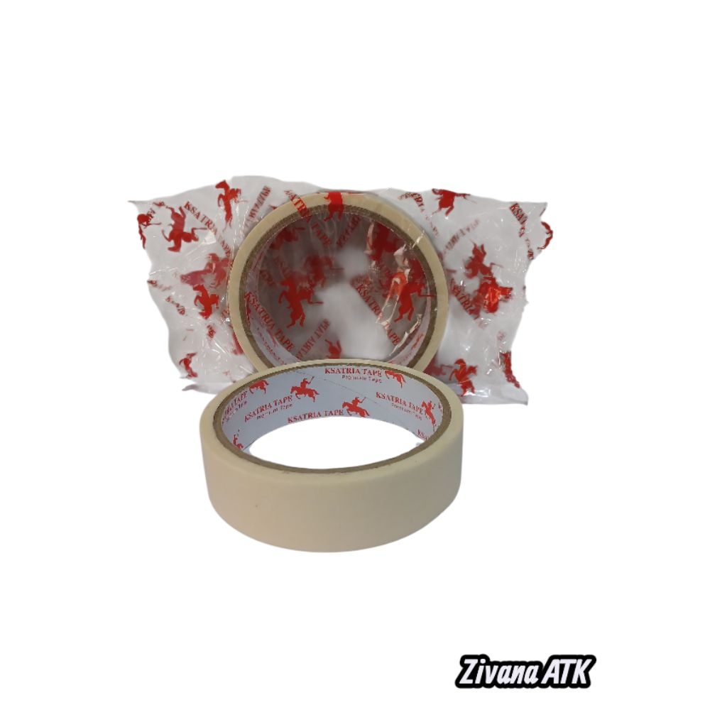 

Masking Tape | Isolasi Kertas | Lakban Kertas KSATRIA Tape 24mm x 10 meter