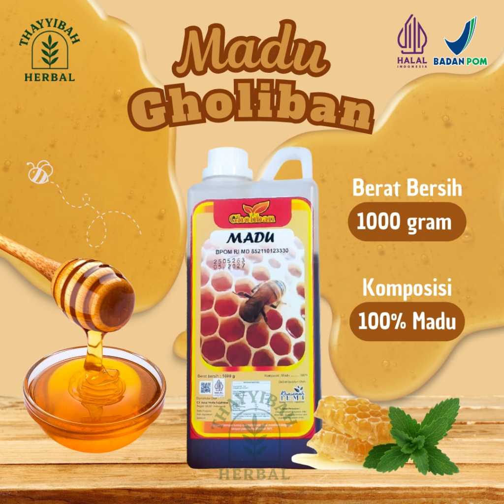 

Madu Gholiban Multiflora BPOM Produk Original 100% Terlaris / Madu Gholiban 1kg