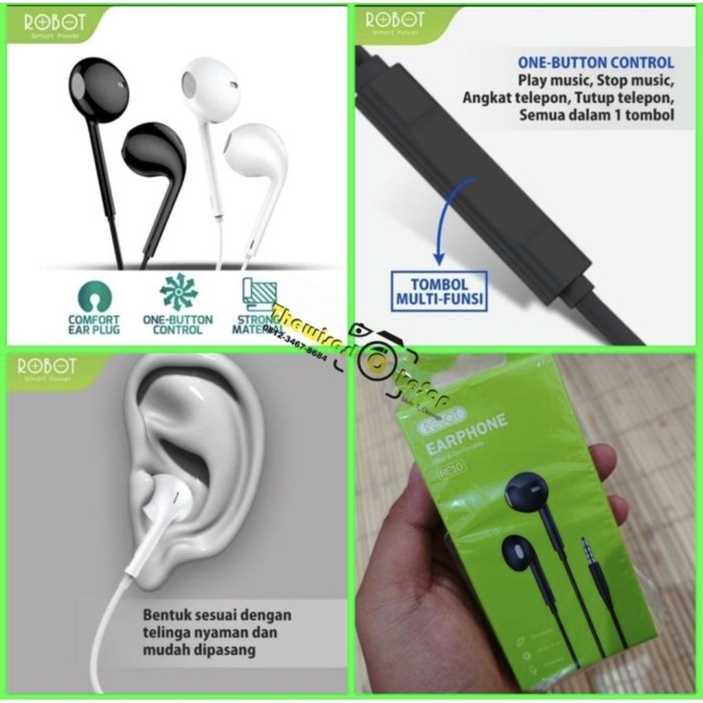 Robot RE10 Headset Earphone MIC microphone