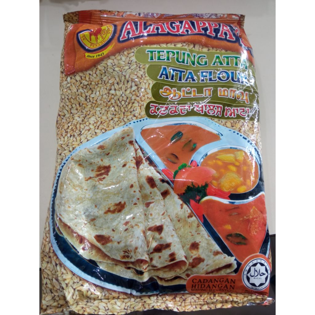 

Tepung Gandum tepung Atta Alagappa 800 g