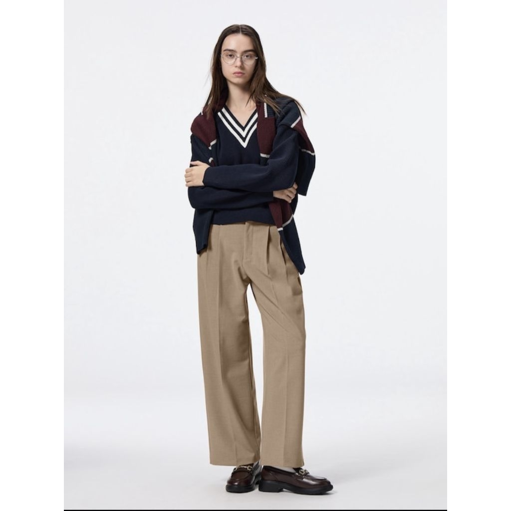 GU by Uniqlo Baggy Pants Women Brown