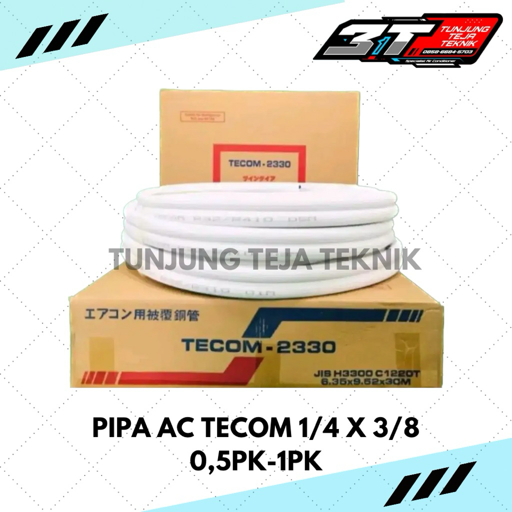 PIPA AC TECOM 1/2 PK 1 PK 1/4 3/8 PER ROLL