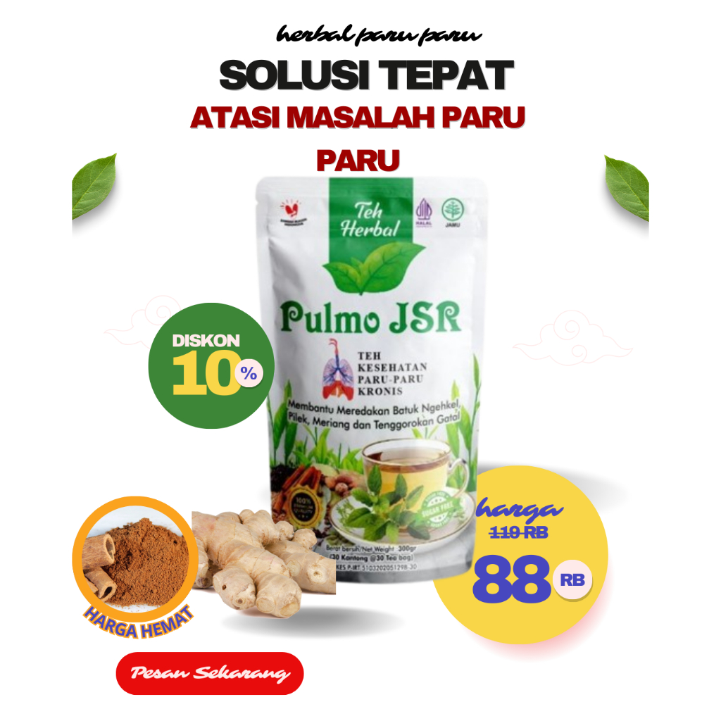 

Pulmo JSR Teh Herbal Paru-Paru Kronis