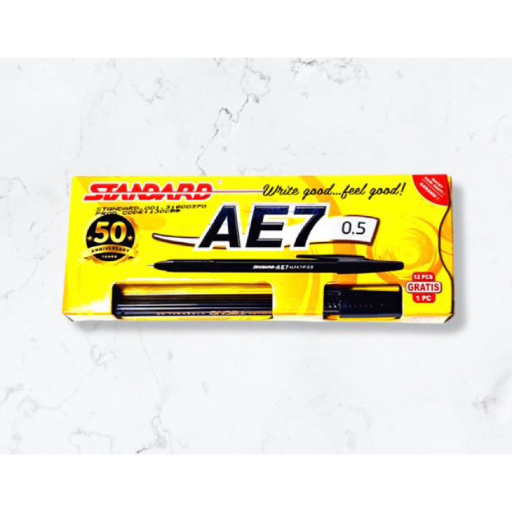

Standard - Pulpen AE7 Alfatip 0.5 (Alat Tulis / Pen / Ballpoint / Pena) - Isi 12 Pcs