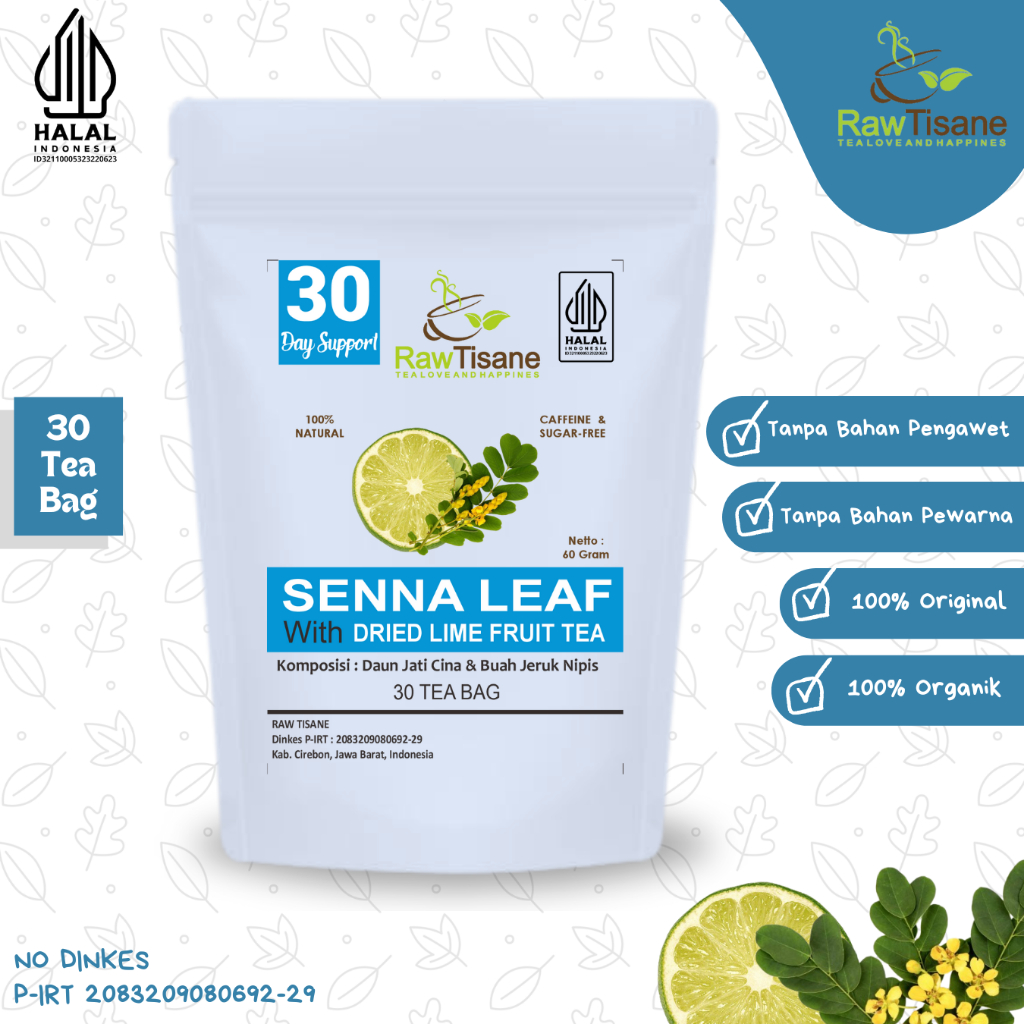 

RAW TISANE Teh Daun Jati Cina & Jeruk Nipis Isi 30 Tea Bag
