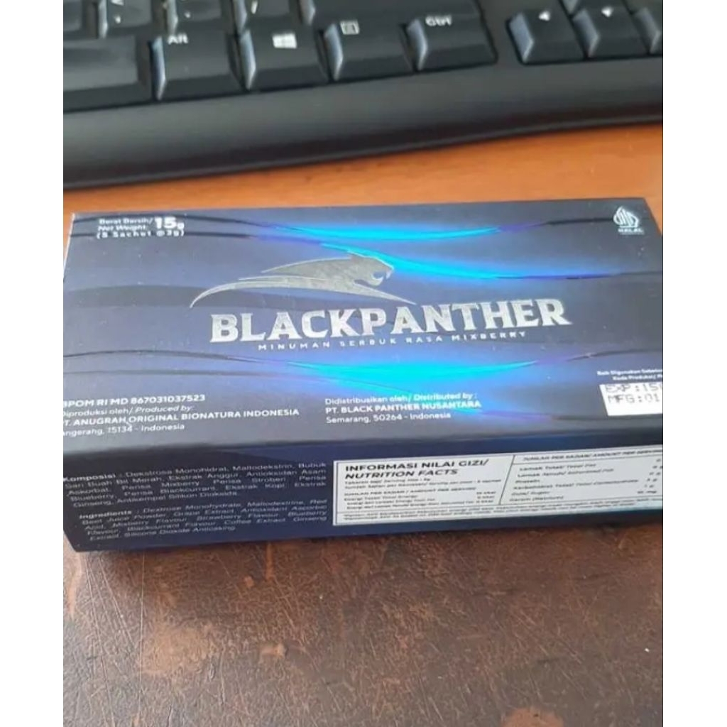 

blackpanther minuman serbuk 1 box isi 5