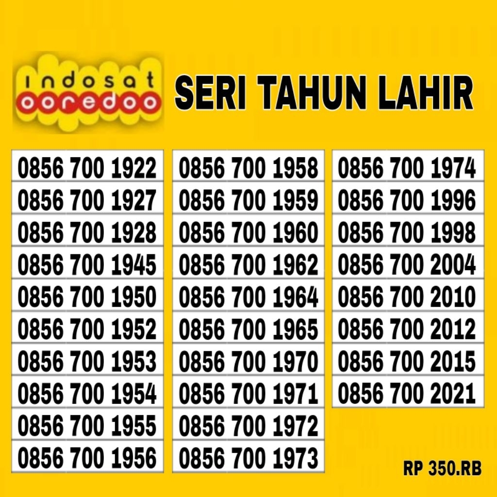 NOMOR CANTIK PRABAYAR INDOSAT OOREDOO