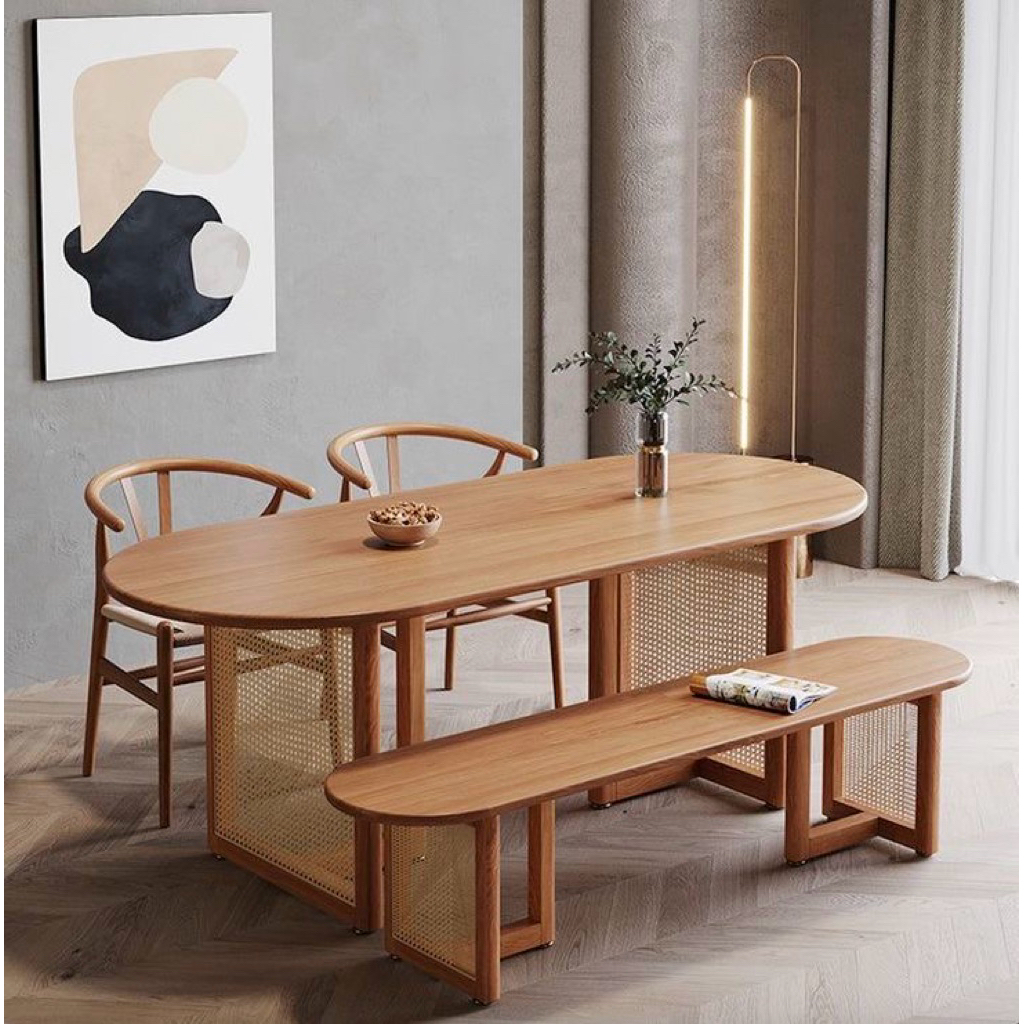 set meja makan kayu jati minimalis meja makan kayu solid model oval dining set kayu solid minimalis 
