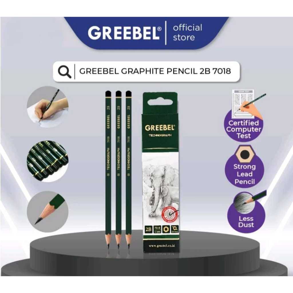 

Pensil 2B Graphite GREEBEL Technograph 7018 (12pcs)